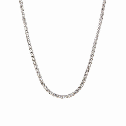 Wheat Chain Necklace - Silver